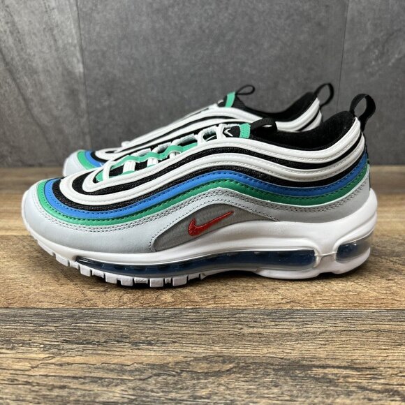 Nike Air Max 97 GS Pure Platinum Light Crimson Size 4Y Size 5.5 Womens Sneakers - Picture 3 of 9